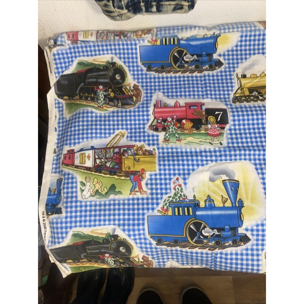 Train fabric "The Little Engine That Could 2005 by Springs Industries 68Lx44W